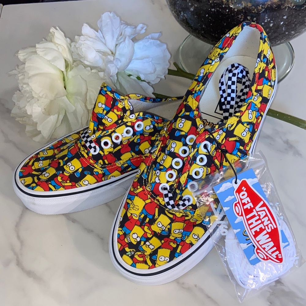 Vans x The Simpsons Colorful Cartoon Print Sneakers Unisex Size Men 7.5 Woman 9